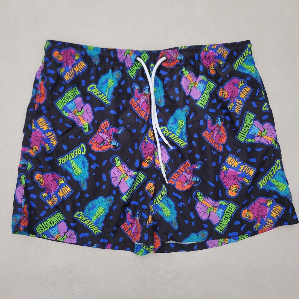 Universal Monsters Swim Shorts Trunks Dracula CAKEWORTHY Horror L